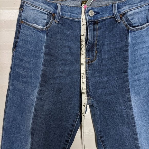 Pacsun Jeans Women 25 Two-Tone Denim High Rise Raw Hem Ankle Jeggings L - Picture 8 of 11